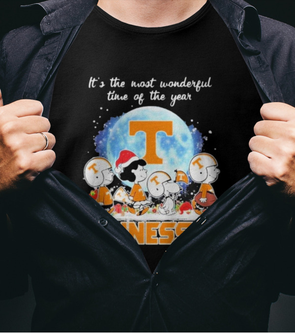 It's The Most Wonderful Time Of The Year Tennessee Volunteers Peanuts Football T-Shirt