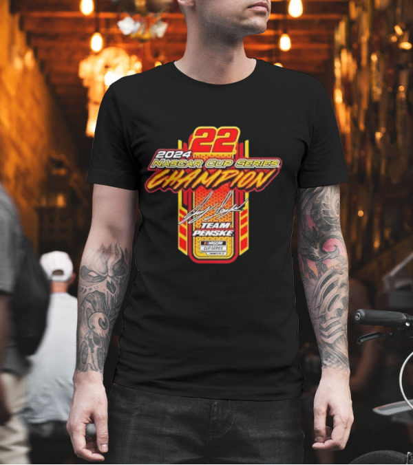 Joey Logano 2024 Nascar Cup Series Champion Team Penske 22 T-Shirt