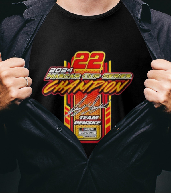 Joey Logano 2024 Nascar Cup Series Champion Team Penske 22 T-Shirt