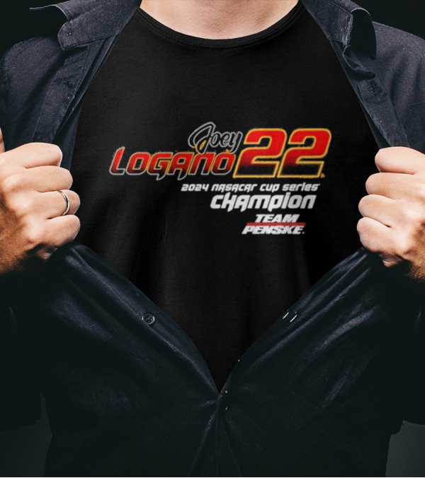 Joey Logano 22 2024 Nascar Cup Series Champion Team Penske T-Shirt