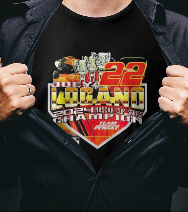 Joey Logano 22 Team Penske 2024 NASCAR Cup Series Champion T-Shirt