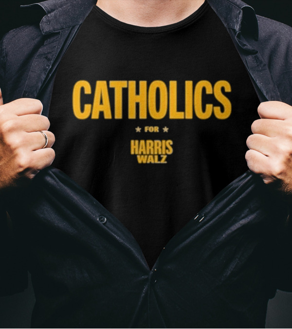 Christopher Hale Catholics For Harris Walz T-Shirt