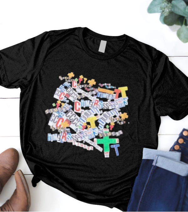 Neighborhood Nh X The Timers Collage Of Letters And Symbols T-Shirt
