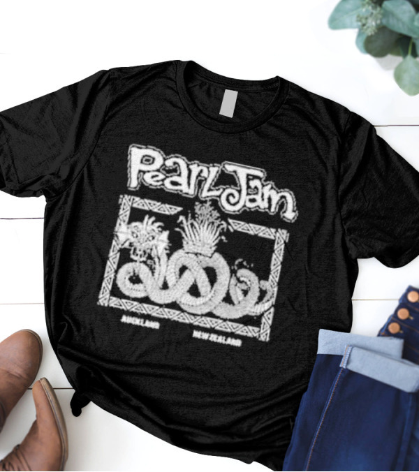 Pearl Jam Auckland New Zealand Dark Matter World Tour Merch Nov 8 2024 Mt Smart Stadium Two Sides T-Shirt