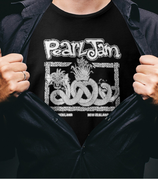 Pearl Jam Auckland New Zealand Dark Matter World Tour Merch Nov 8 2024 Mt Smart Stadium Two Sides T-Shirt
