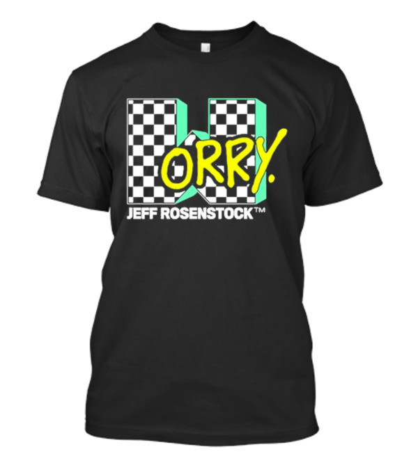 Poison City Records Worry Jeff Rosenstock Checkerboard T-Shirt