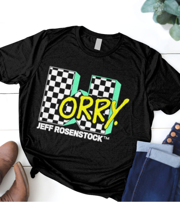 Poison City Records Worry Jeff Rosenstock Checkerboard T-Shirt