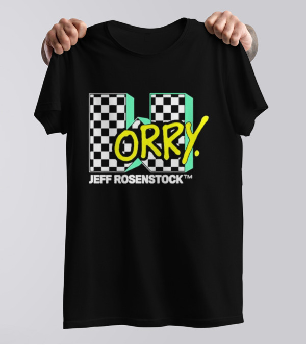 Poison City Records Worry Jeff Rosenstock Checkerboard T-Shirt