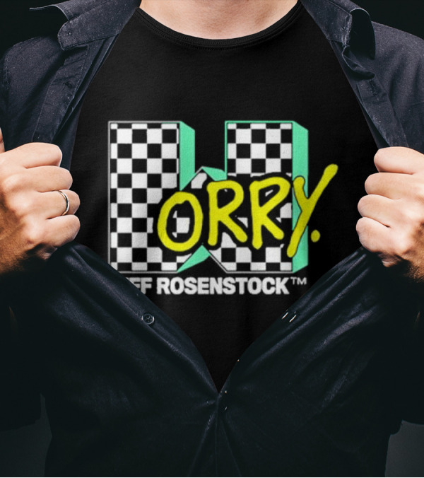 Poison City Records Worry Jeff Rosenstock Checkerboard T-Shirt