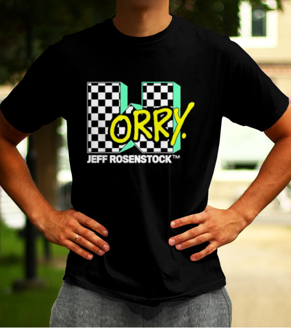 Poison City Records Worry Jeff Rosenstock Checkerboard T-Shirt