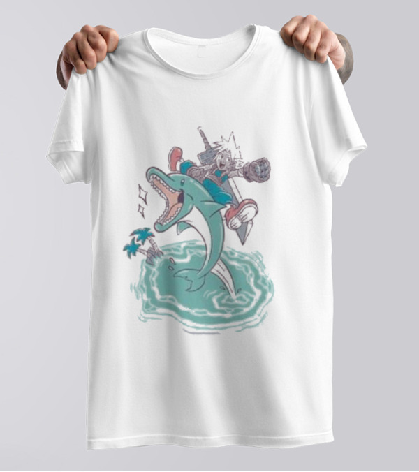 Final Fantasy VII Cloud Dolphin Ride Jump T-Shirt
