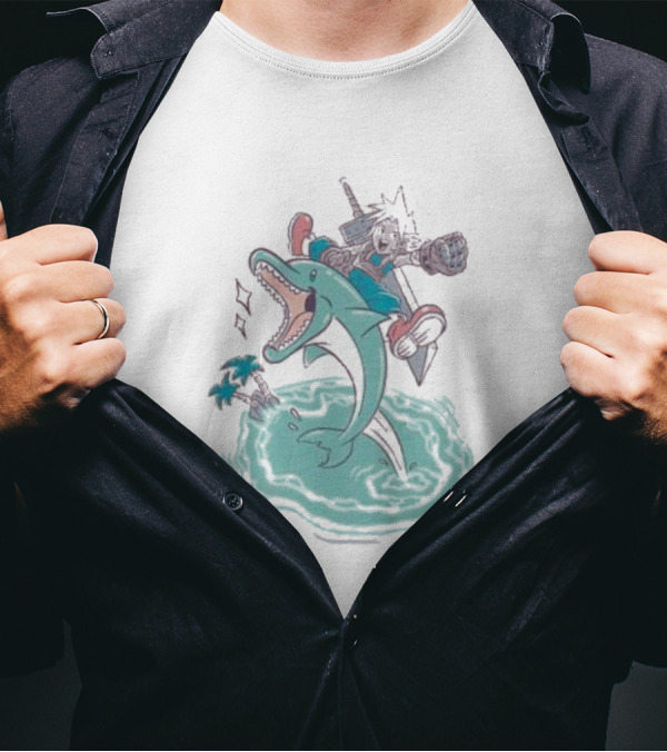 Final Fantasy VII Cloud Dolphin Ride Jump T-Shirt