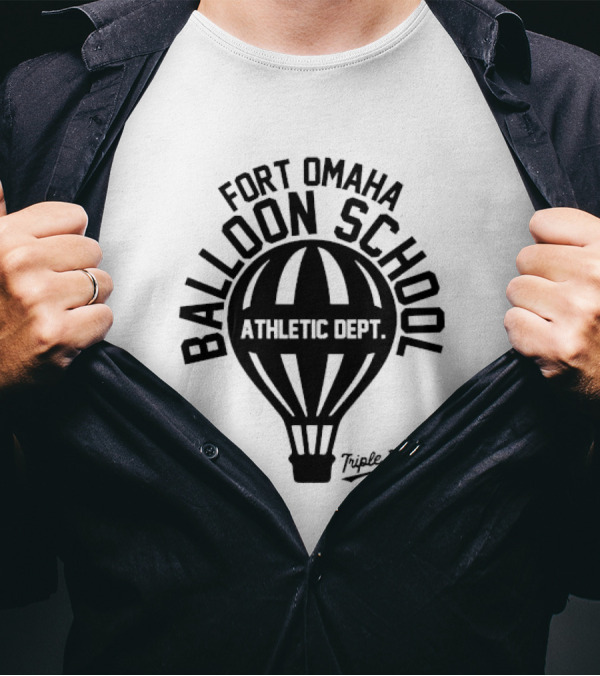 Fort Omaha Balloon School Athletic Dept Triple 8 Balloon T-Shirt