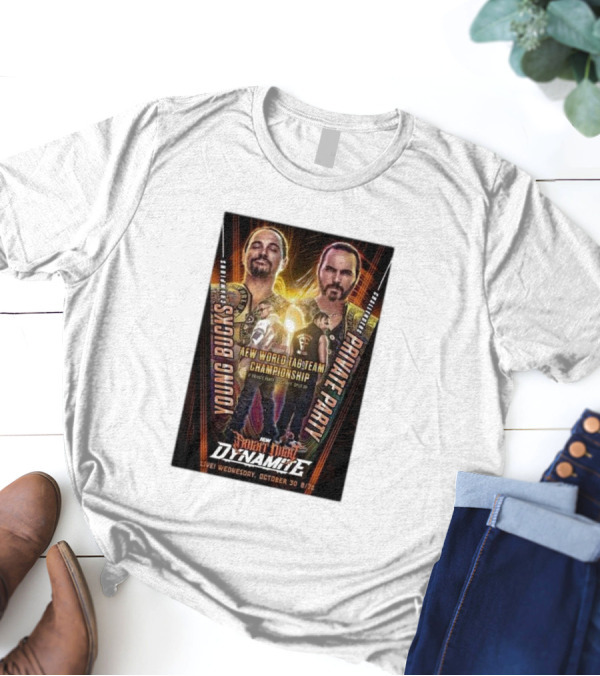 Young Bucks Vs Private Party AEW World Tag Team Championship Fright Night Dynamite October 30 Live 8/7c T-Shirt