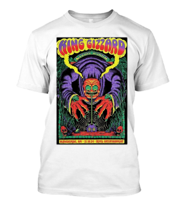 King Gizzard Lizard Wizard Albuquerque NM 11.10.24 Revel Entertainment Skulls Monster T-Shirt