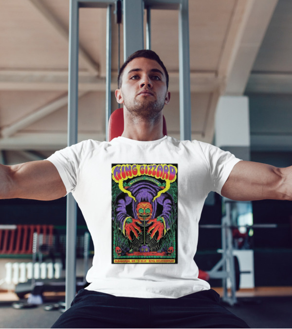 King Gizzard Lizard Wizard Albuquerque NM 11.10.24 Revel Entertainment Skulls Monster T-Shirt