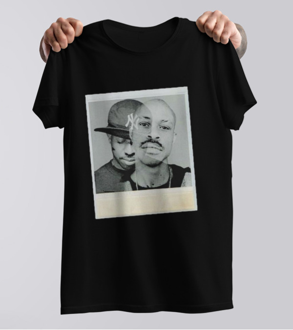 One Of The Best Yet 5th Anniversary New York Yankees Cap Duo Polaroid T-Shirt