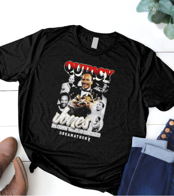 Quincy Jones Dreamathon 28x Grammy Winner 80 Nominations T-Shirt