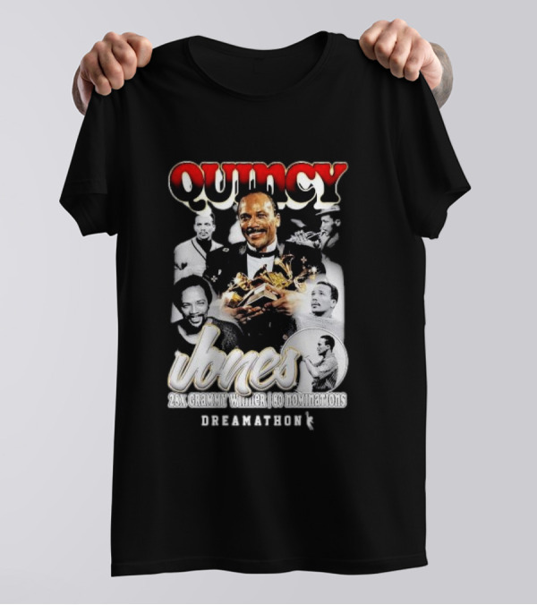 Quincy Jones Dreamathon 28x Grammy Winner 80 Nominations T-Shirt
