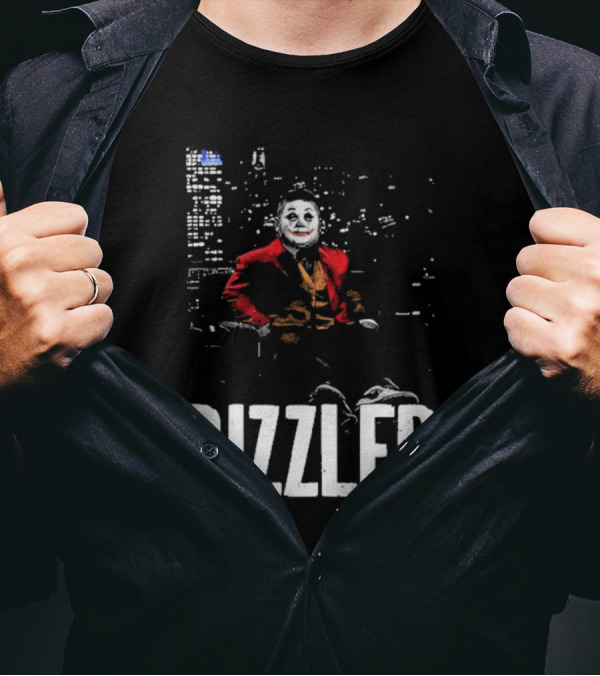 Rizzler Shitheadsteve Joker Style Cityscape Background T-Shirt