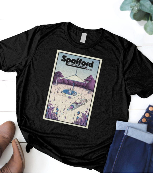 Spafford Live At The Crocodile Seattle WA November 10 2024 Retro Futuristic Concert T-Shirt