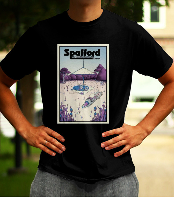 Spafford Live At The Crocodile Seattle WA November 10 2024 Retro Futuristic Concert T-Shirt