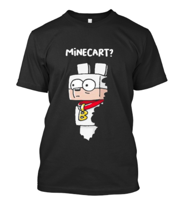 Cherry Island Bork Minecart 2024 Cartoon Figure With Red Scarf And Large 'B' On Chest T-Shirt