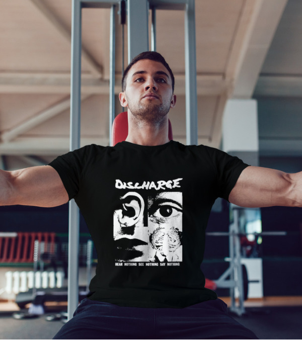 Discharge Hear Nothing See Nothing Say Nothing Band Iconic T-Shirt