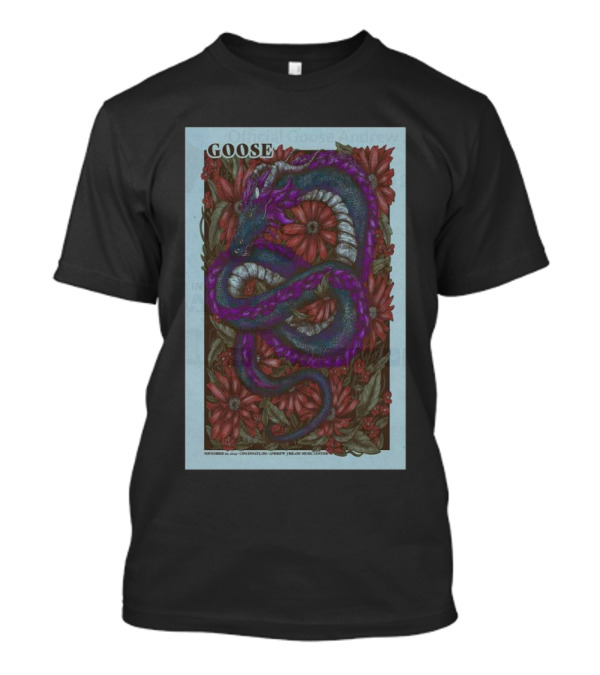 Goose Andrew J Brady Music Center Cincinnati OH Nov 10 24 Tour Dragon And Flowers T-Shirt