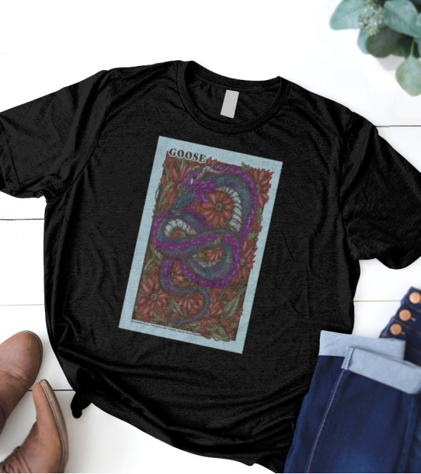 Goose Andrew J Brady Music Center Cincinnati OH Nov 10 24 Tour Dragon And Flowers T-Shirt