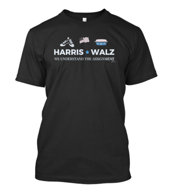 Harris Walz We Understand The Assignment Sneakers Flag Pie Icon Minnesota For Kamala T-Shirt