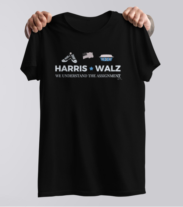 Harris Walz We Understand The Assignment Sneakers Flag Pie Icon Minnesota For Kamala T-Shirt