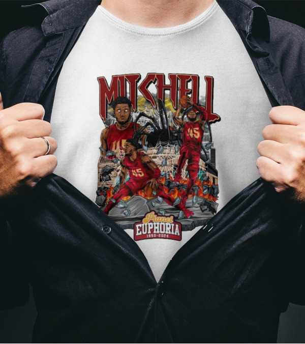Mitchell Planet Euphoria 1950 2024 Basketball Action Scene T-Shirt