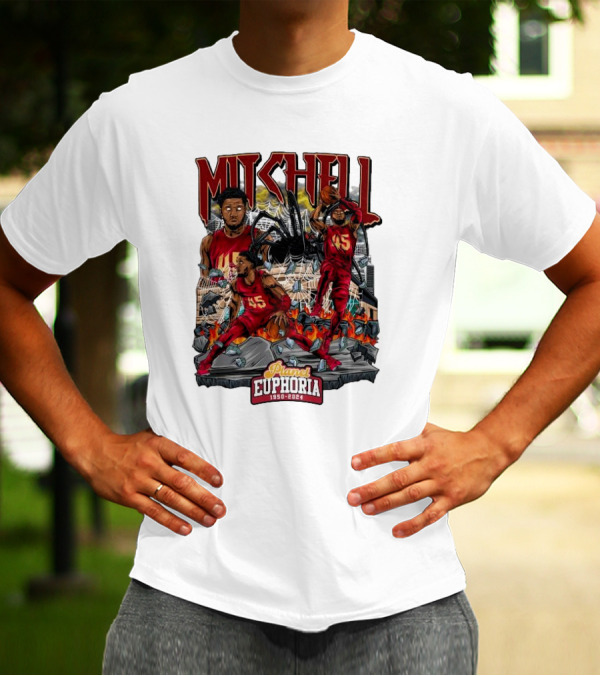 Mitchell Planet Euphoria 1950 2024 Basketball Action Scene T-Shirt