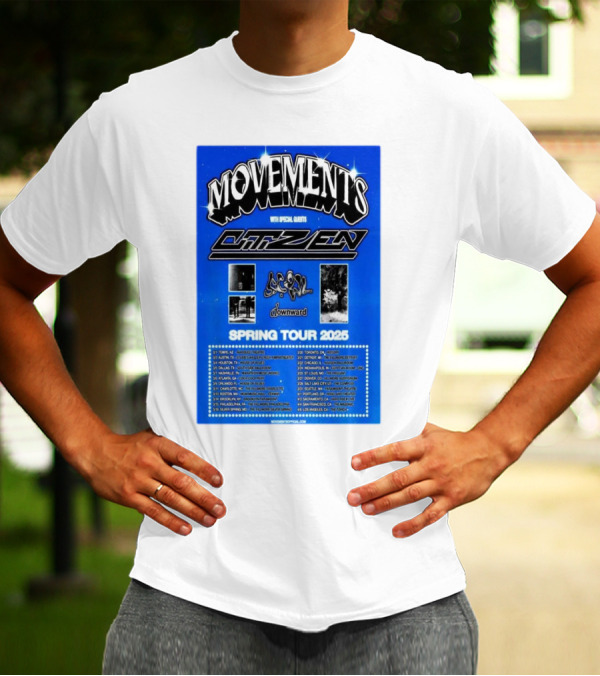 Movements Spring Tour 2025 With Special Guests Citizen And Downward T-Shirt