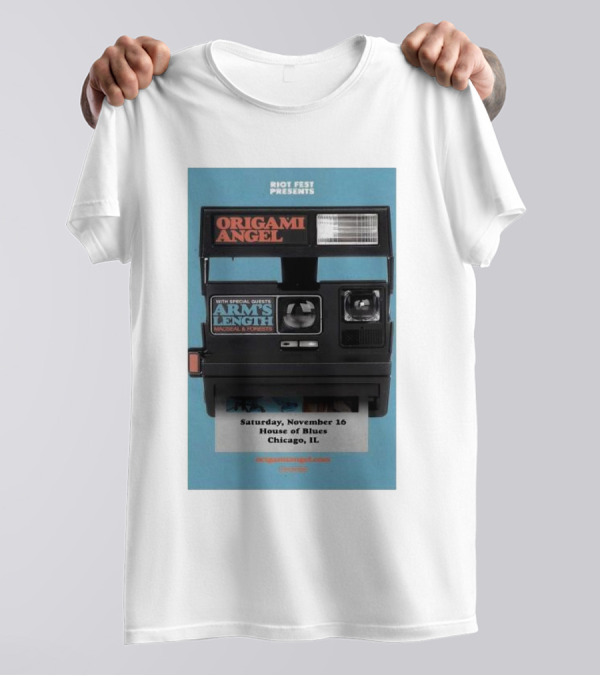 Riot Fest Presents Origami Angel With Special Guests Arms Length Saturday November 16 House Of Blues Chicago IL T-Shirt