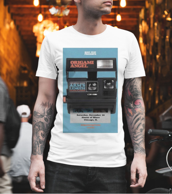 Riot Fest Presents Origami Angel With Special Guests Arms Length Saturday November 16 House Of Blues Chicago IL T-Shirt