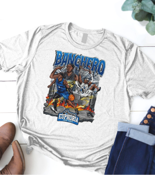 Banchero Planet Euphoria 1950-2024 Basketball Skyline Dynamics T-Shirt