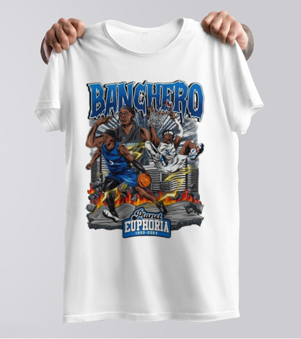Banchero Planet Euphoria 1950-2024 Basketball Skyline Dynamics T-Shirt