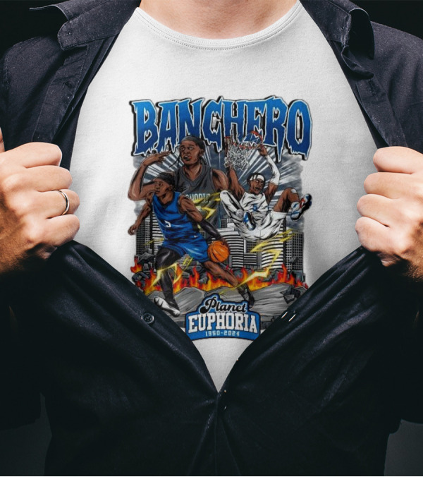Banchero Planet Euphoria 1950-2024 Basketball Skyline Dynamics T-Shirt