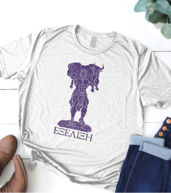 EΕΞΕΛΙΞΗ Progressive Overload Purple On White T-Shirt