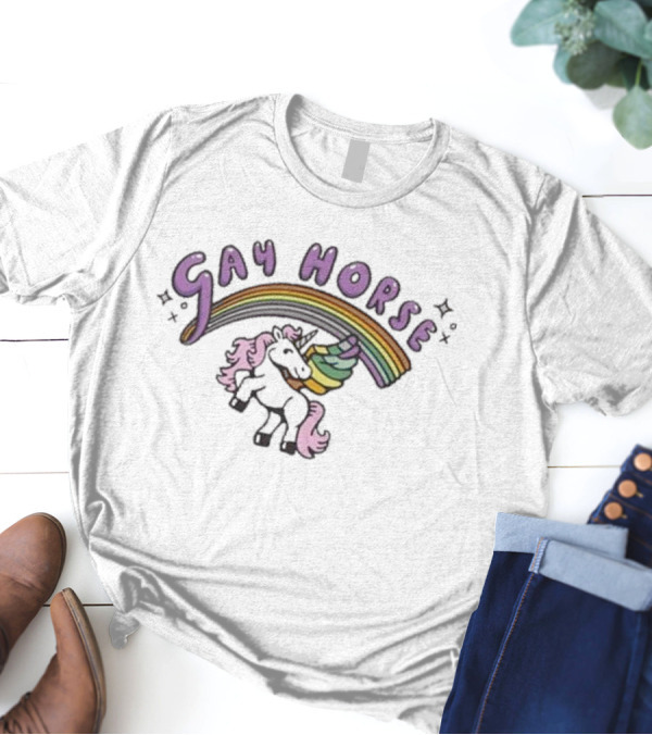 Gay Horse Unicorn Rainbow T-Shirt