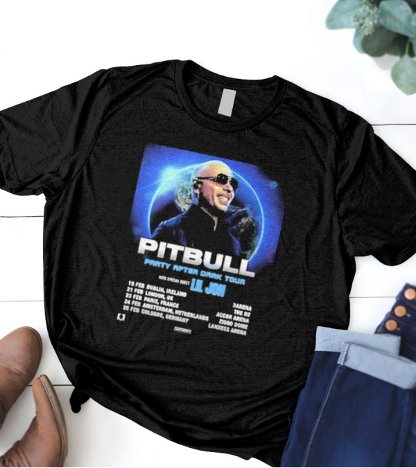 Pitbull Party After Dark Tour UK Europe February 2025 With Lil Jon T-Shirt