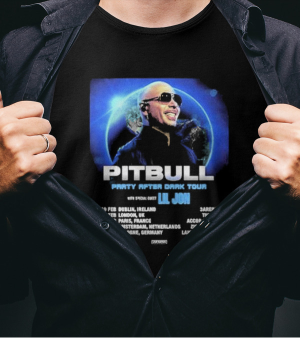 Pitbull Party After Dark Tour UK Europe February 2025 With Lil Jon T-Shirt