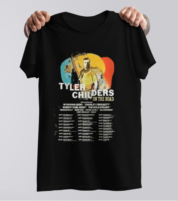 Tyler Childers On The Road Tour 2025 With Special Guests Wynonna Judd Charley Crockett Robert Earl Keen The Hold Steady T-Shirt
