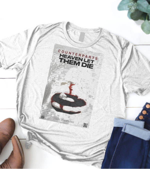 Counterparts Heaven Let Them Die EP Cover Glitch Effect Blood T-Shirt