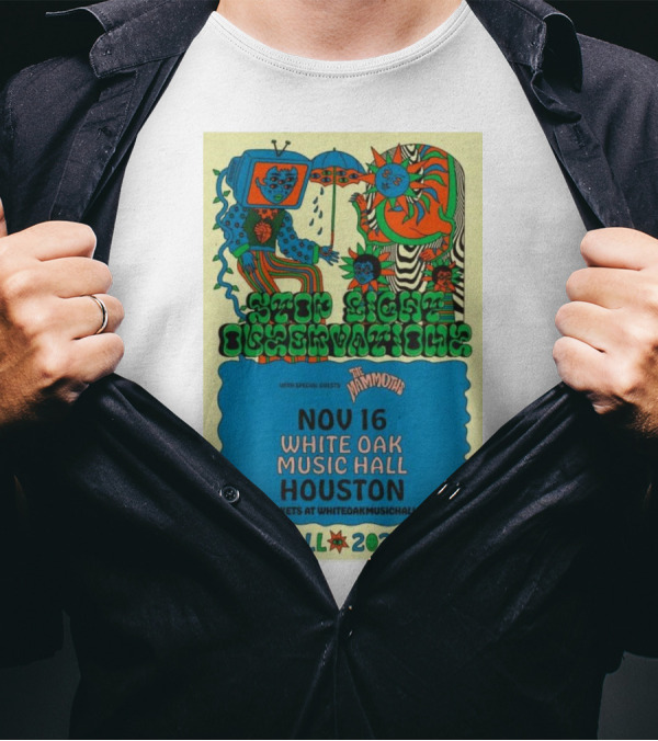 Stop Light Observations With The Mammoths Nov 16 White Oak Music Hall Houston Fall T-Shirt