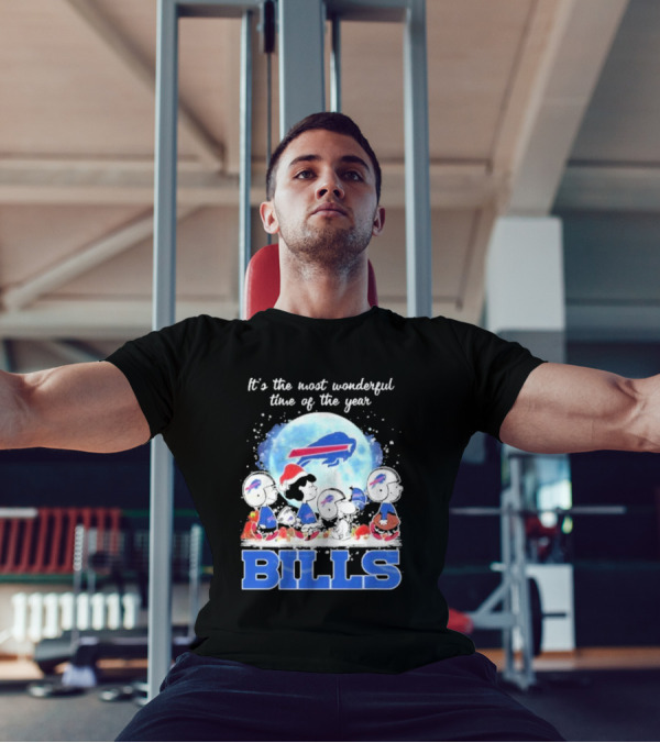 It's The Most Wonderful Time Of The Year Buffalo Bills Peanuts Football Holiday T-Shirt