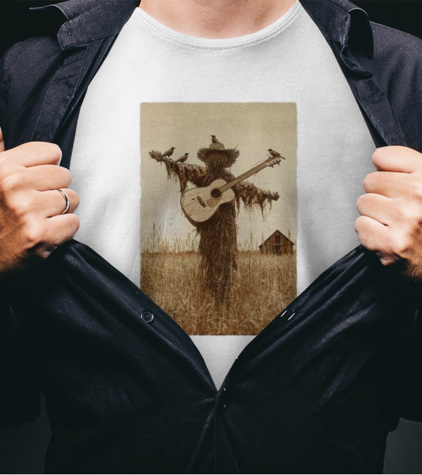 Kevin Morby Tour Hamburg Germany Nov 16 2024 Scarecrow Guitar Birds T-Shirt