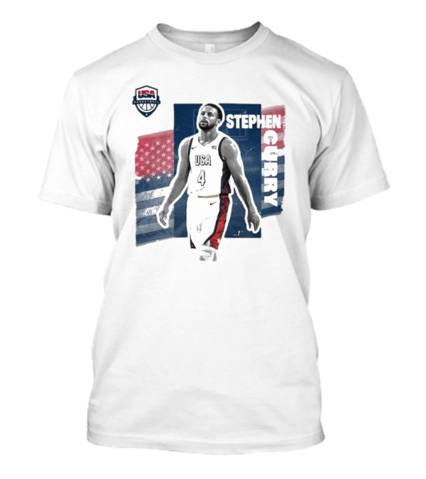 Stephen Curry USA Basketball 2024 Summer Olympics Player Cutout T-Shirt